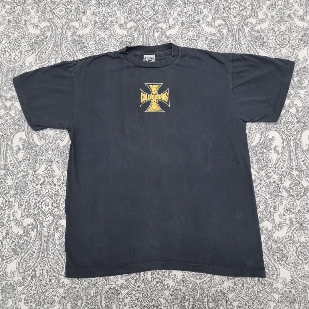West Coast Choppers Vintage Cross T Shirt Black Yellow Logo Print Tee vintage graphic Clothes, Shoes & Accessories:Men:Men's Clothing:Shirts & Tops:T-Shirts by Golden Era Tees