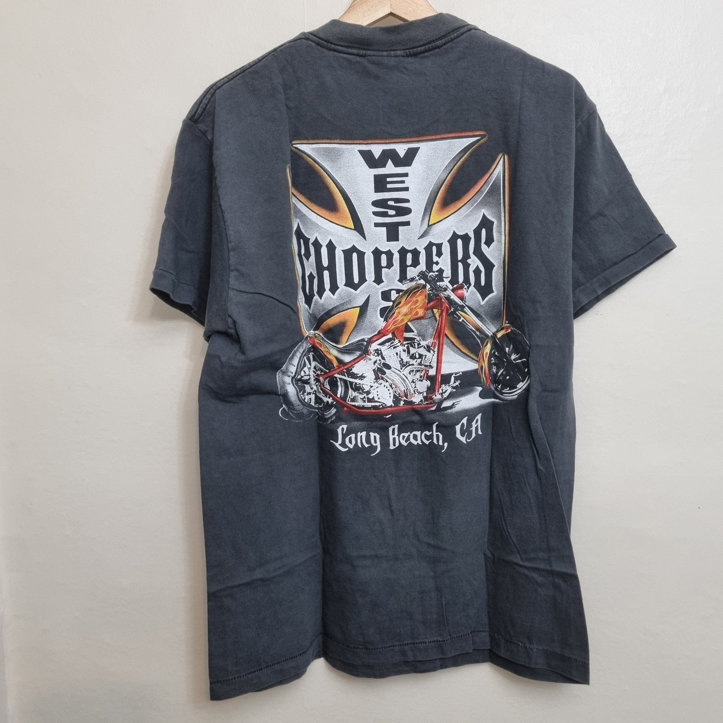 West Coast Choppers Vintage Cross T-shirt Orange Logo Print Tee vintage graphic Clothes, Shoes & Accessories:Men:Men's Clothing:Shirts & Tops:T-Shirts by Golden Era Tees