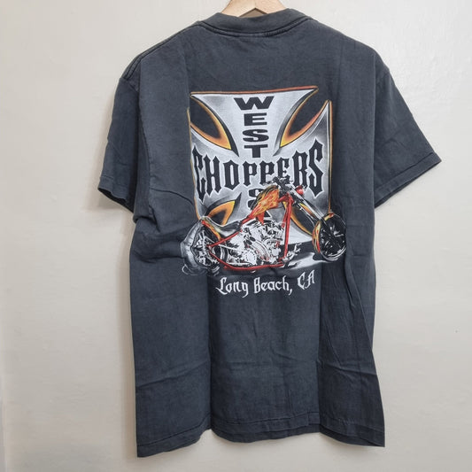 West Coast Choppers Vintage Cross T-shirt Orange Logo Print Tee vintage graphic Clothes, Shoes & Accessories:Men:Men's Clothing:Shirts & Tops:T-Shirts by Golden Era Tees