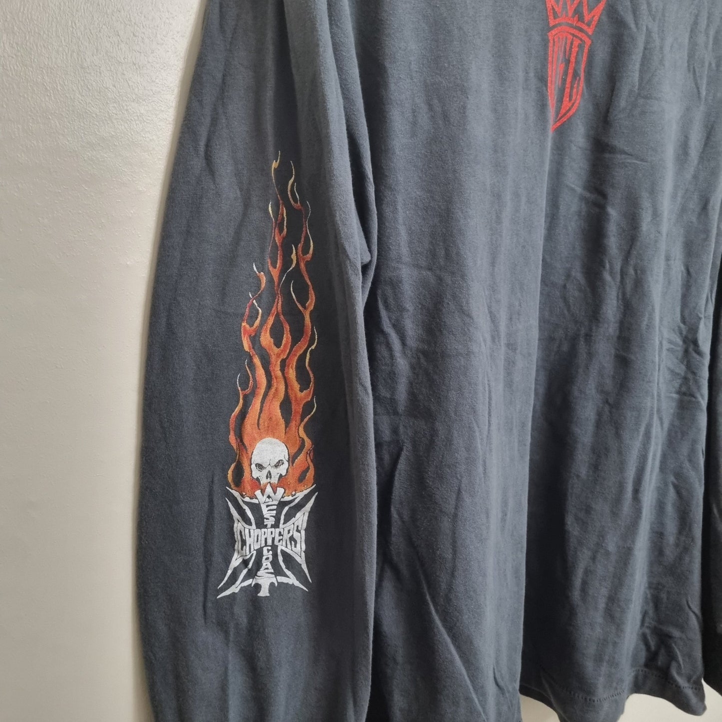 West Coast Choppers Vintage Cross T Shirt Red Logo Choppers For Life Long Sleeve vintage graphic Clothes, Shoes & Accessories:Men:Men's Clothing:Shirts & Tops:T-Shirts by Golden Era Tees