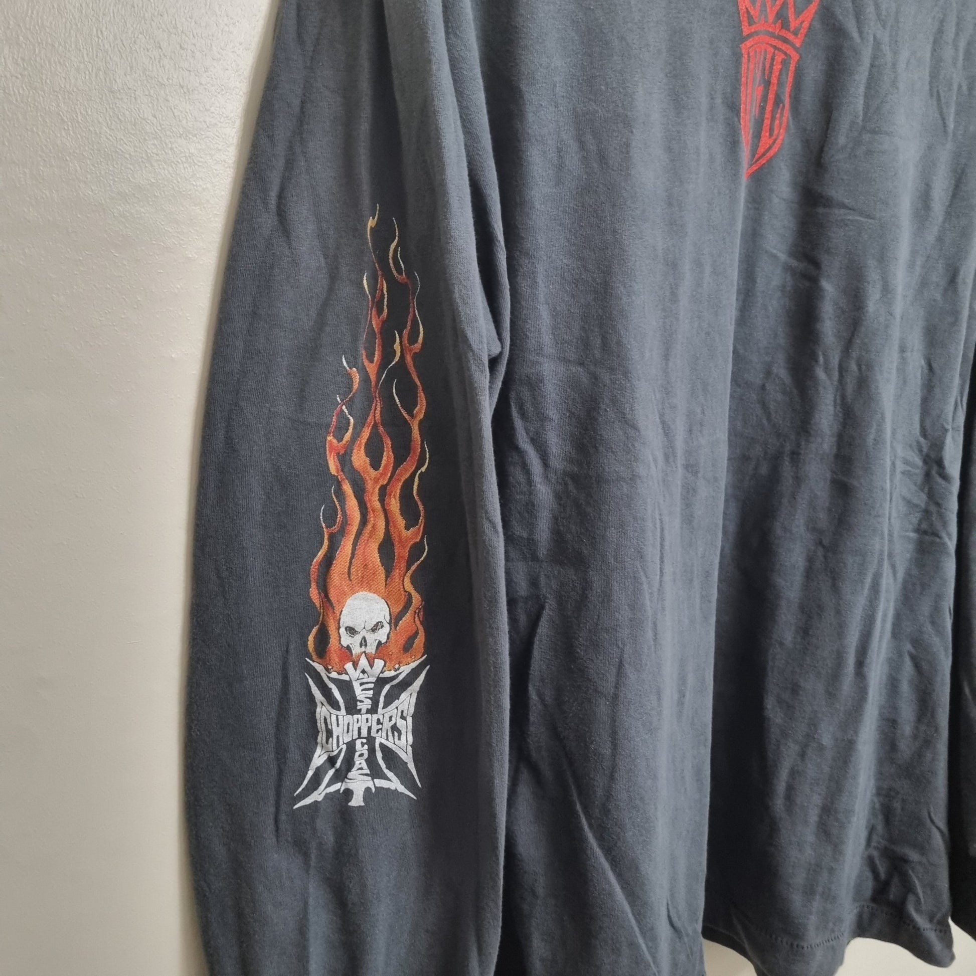 West Coast Choppers Vintage Cross T Shirt Red Logo Choppers For Life Long Sleeve vintage graphic Clothes, Shoes & Accessories:Men:Men's Clothing:Shirts & Tops:T-Shirts by Golden Era Tees
