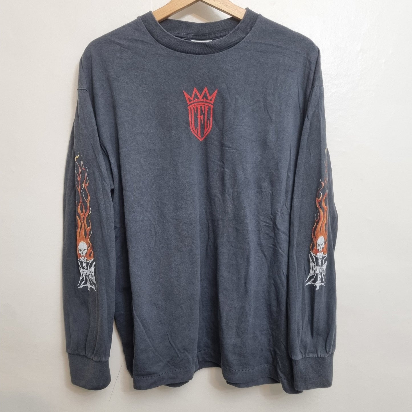 West Coast Choppers Vintage Cross T Shirt Red Logo Choppers For Life Long Sleeve vintage graphic Clothes, Shoes & Accessories:Men:Men's Clothing:Shirts & Tops:T-Shirts by Golden Era Tees