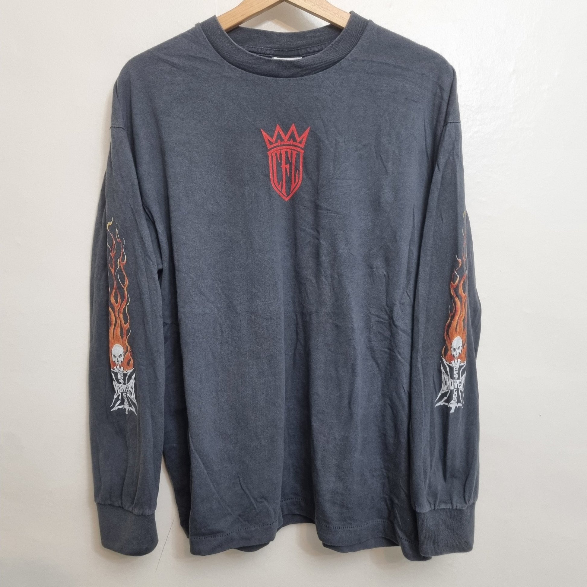 West Coast Choppers Vintage Cross T Shirt Red Logo Choppers For Life Long Sleeve vintage graphic Clothes, Shoes & Accessories:Men:Men's Clothing:Shirts & Tops:T-Shirts by Golden Era Tees