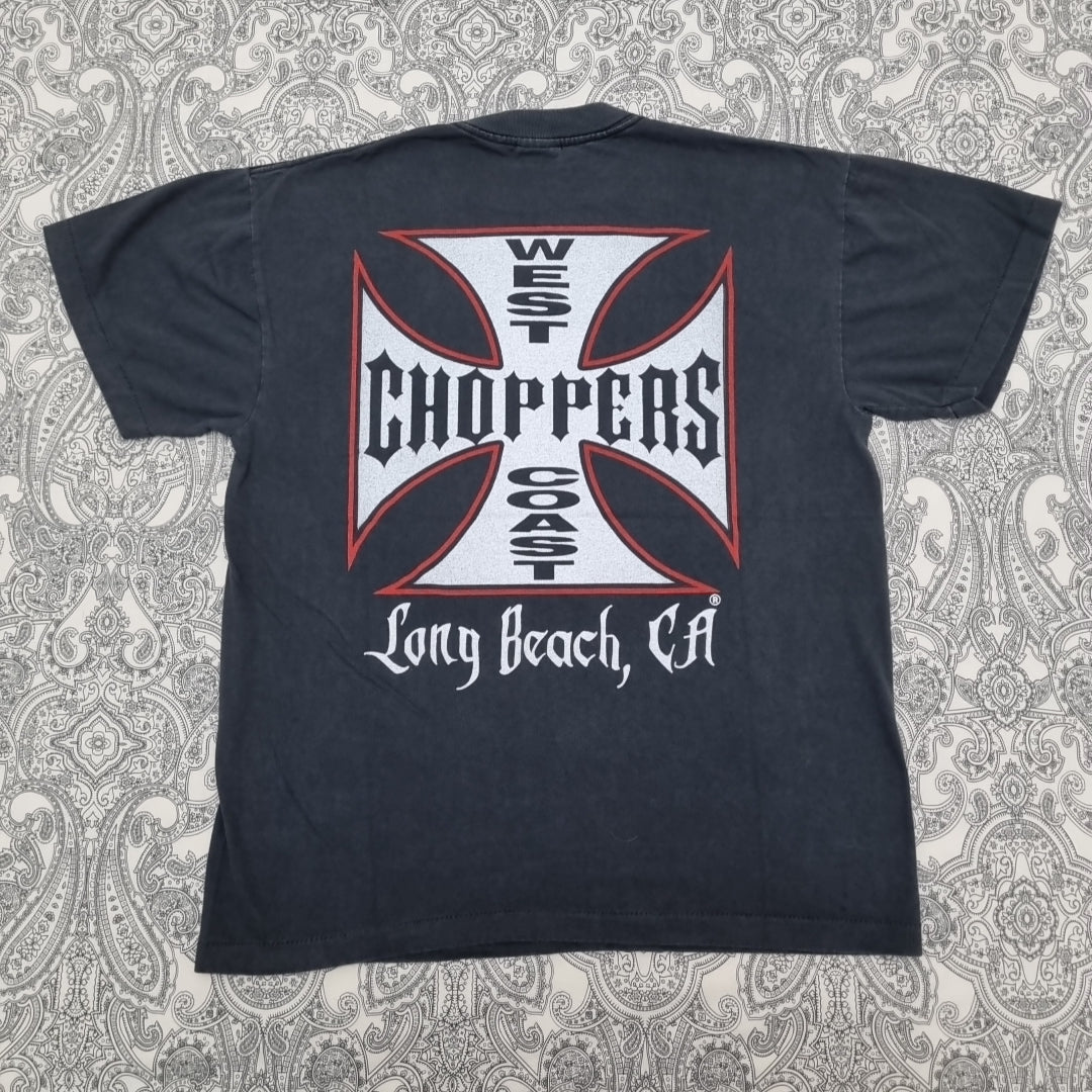 West Coast Choppers Vintage Cross T-shirt White Red Logo Print Tee vintage graphic Clothes, Shoes & Accessories:Men:Men's Clothing:Shirts & Tops:T-Shirts by Golden Era Tees