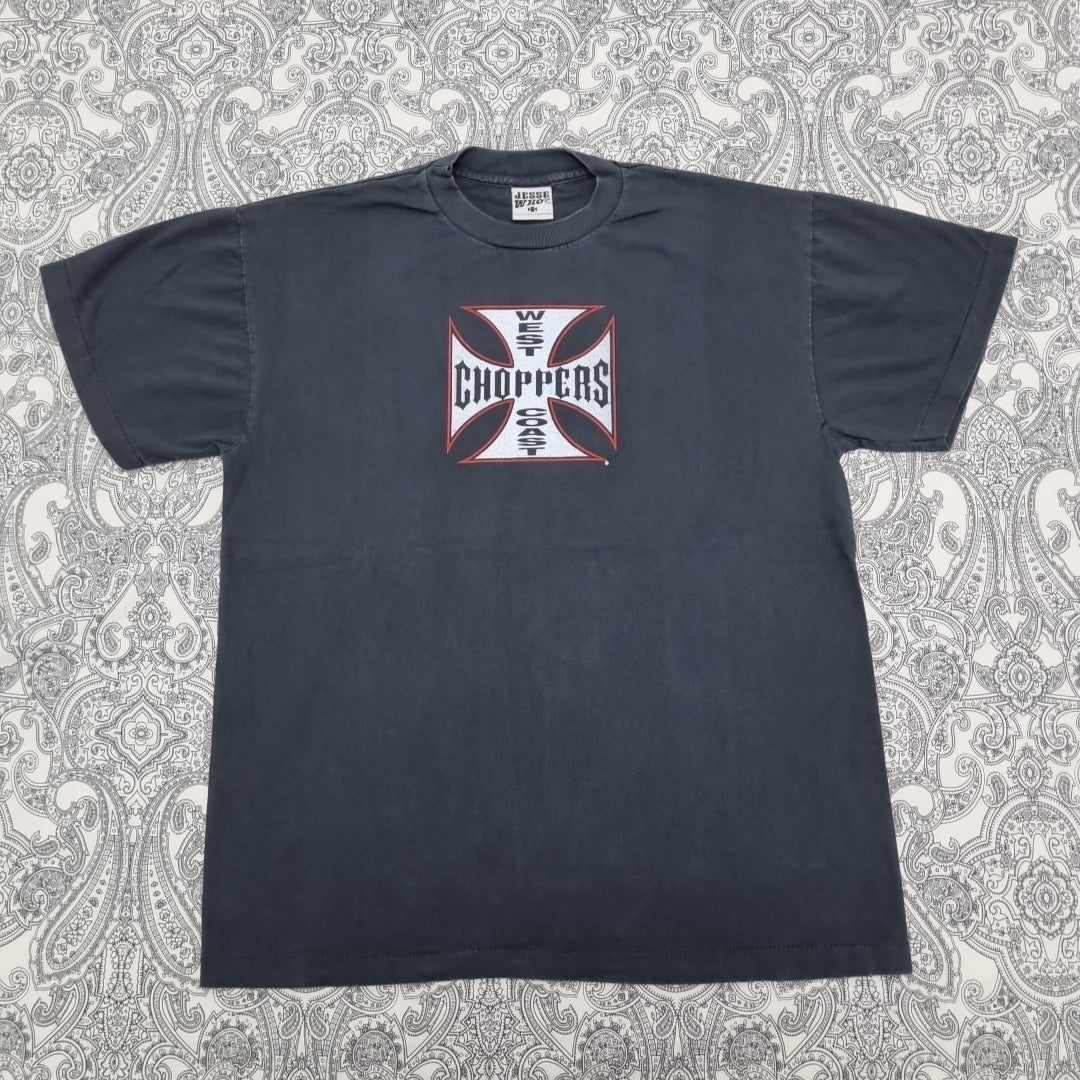 West Coast Choppers Vintage Cross T-shirt White Red Logo Print Tee vintage graphic Clothes, Shoes & Accessories:Men:Men's Clothing:Shirts & Tops:T-Shirts by Golden Era Tees