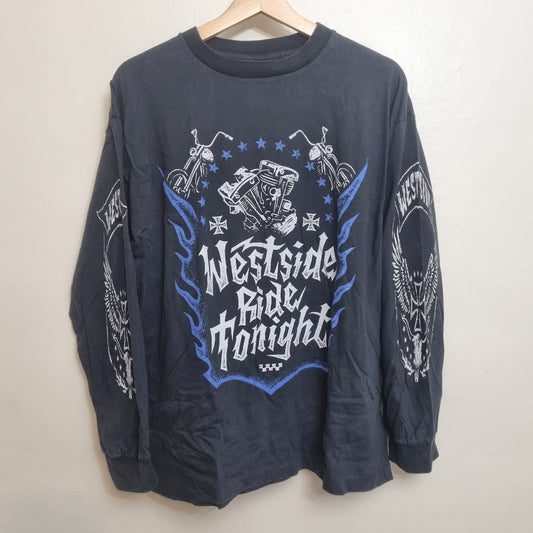 West Coast Choppers Vintage Long Sleeve T Shirt Cross Graphic Biker Y2K vintage graphic Clothes, Shoes & Accessories:Men:Men's Clothing:Shirts & Tops:T-Shirts by Golden Era Tees